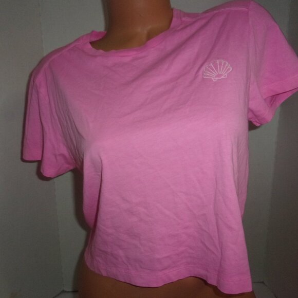 PINK Victoria's Secret Crop Tee - Embroidered Shell - Picture 1 of 3